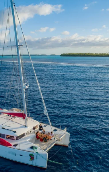 Catamaran charter nautique Tetiaroa© Tahiti Fly Shoot