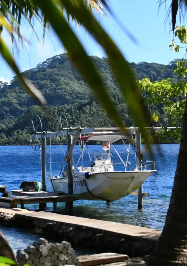 Boat in Taha'a © Tahiti Tourisme